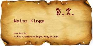 Waisz Kinga névjegykártya